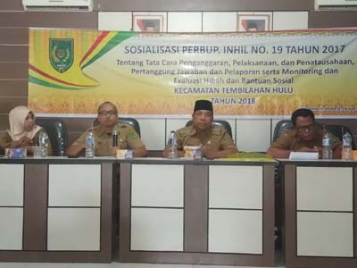 Bagian Kesra Setda Inhil dan Pemcam Tembilahan Hulu Gelar Sosialisasi Hibah dan Bansos